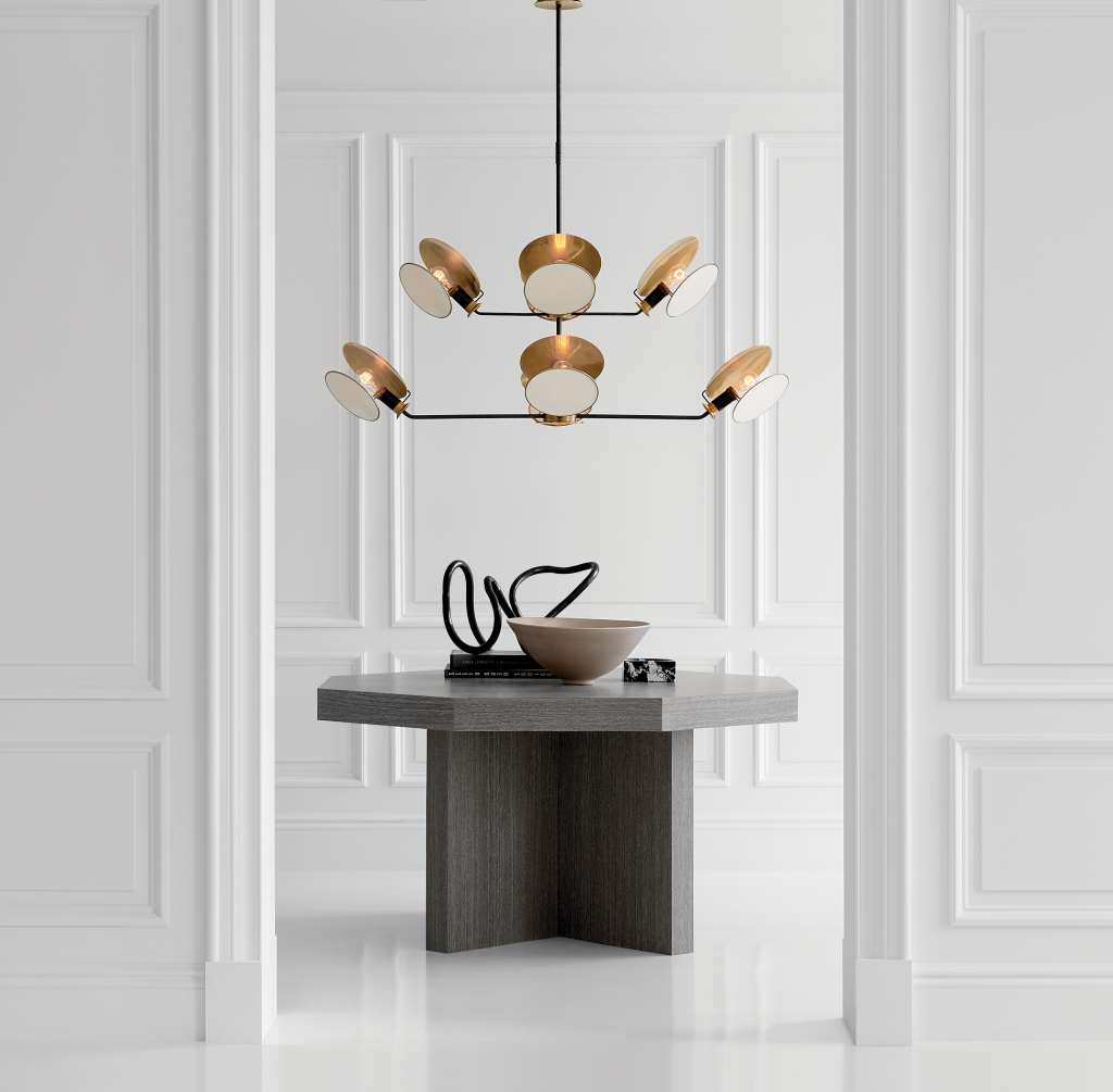 » Osiris Large Reflector Chandelier by Thomas O’Brien for Visual Comfort